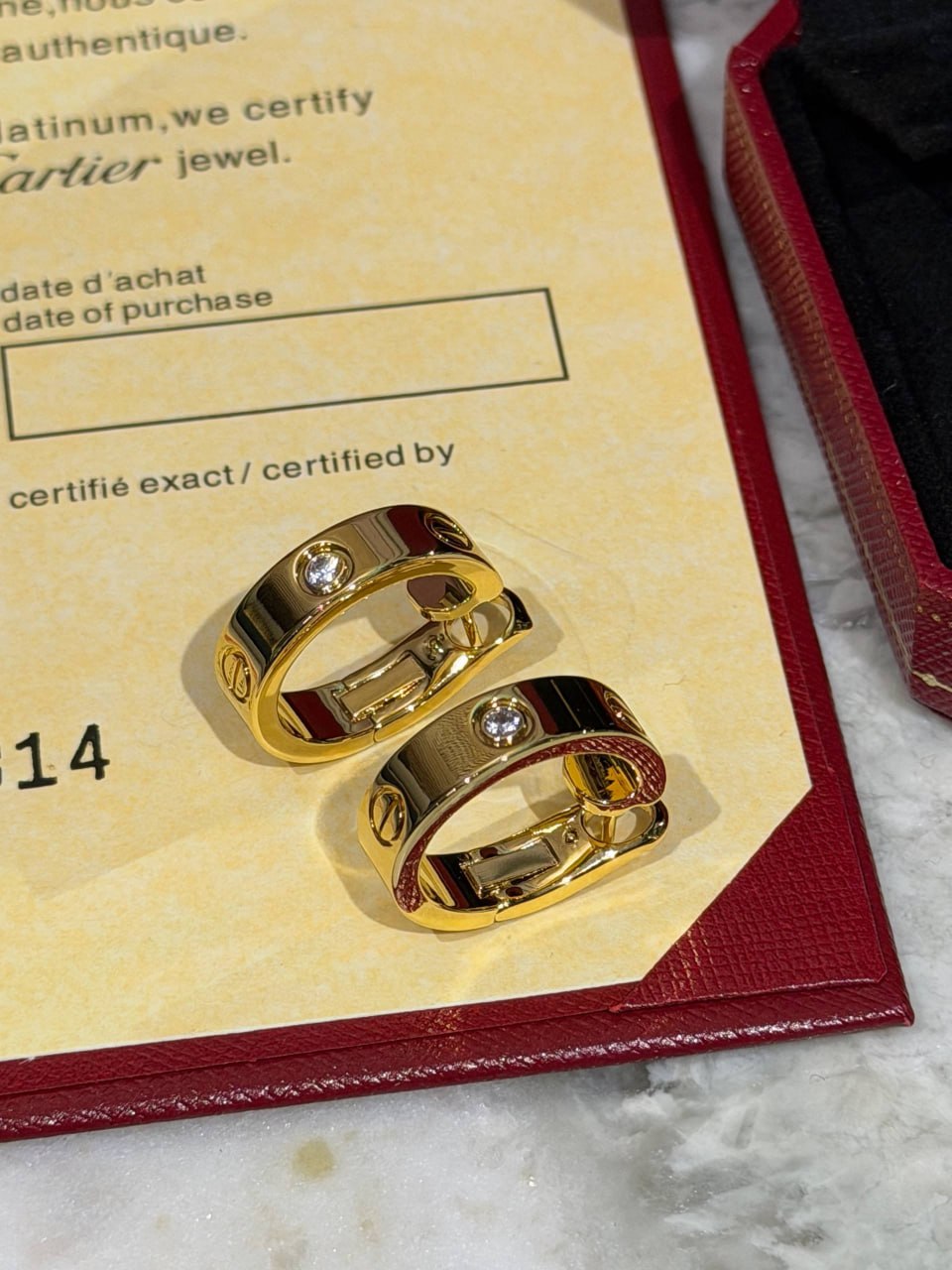 Серьги Cartier Love Ring