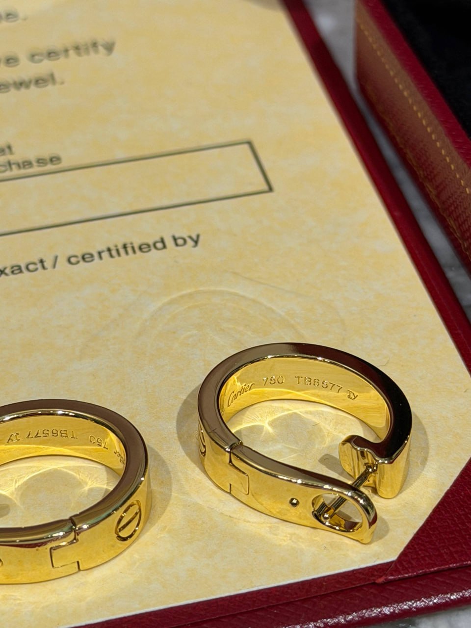 Серьги Cartier Love Ring 4